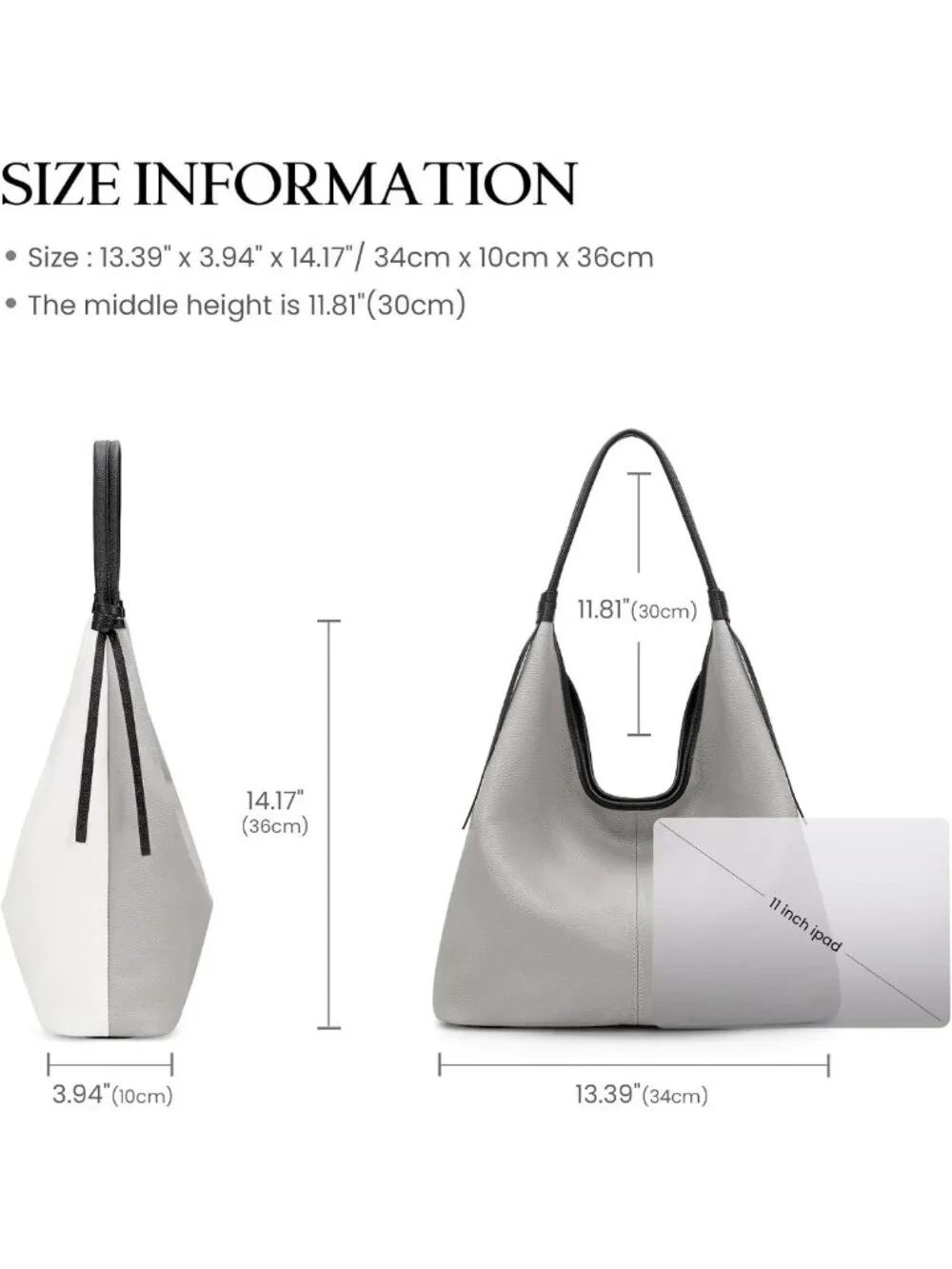 Genuine Leather Slouchy Hobo Bag for Women | Casual Chic Purse, Everyday Style